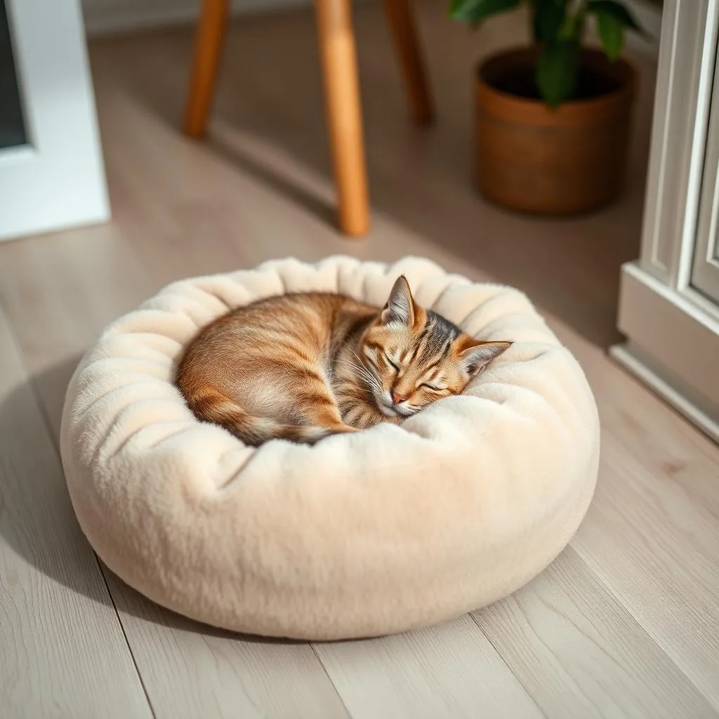 Hond die comfortabel in een mand ligt